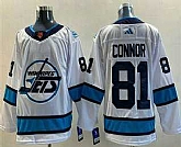 Men's Winnipeg Jets #81 Kyle Connor White 2022 Reverse Retro Stitched Jersey,baseball caps,new era cap wholesale,wholesale hats